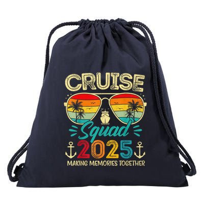 Cruise Squad 2025 Family Group Matching Summer Vacation Drawstring Bag