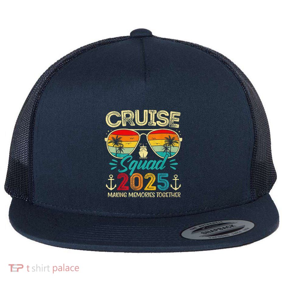 Cruise Squad 2025 Family Group Matching Summer Vacation Flatbill Hat