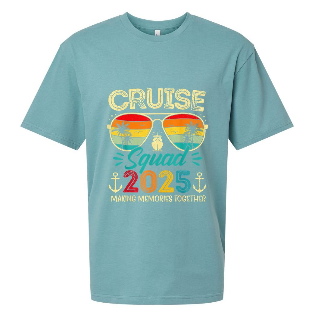 Cruise Squad 2025 Family Group Matching Summer Vacation Sueded Cloud Jersey T-Shirt