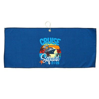 Cruise Squad 2025 Family Vacation Cruise Trip Group Summer Large Microfiber Waffle Golf Towel