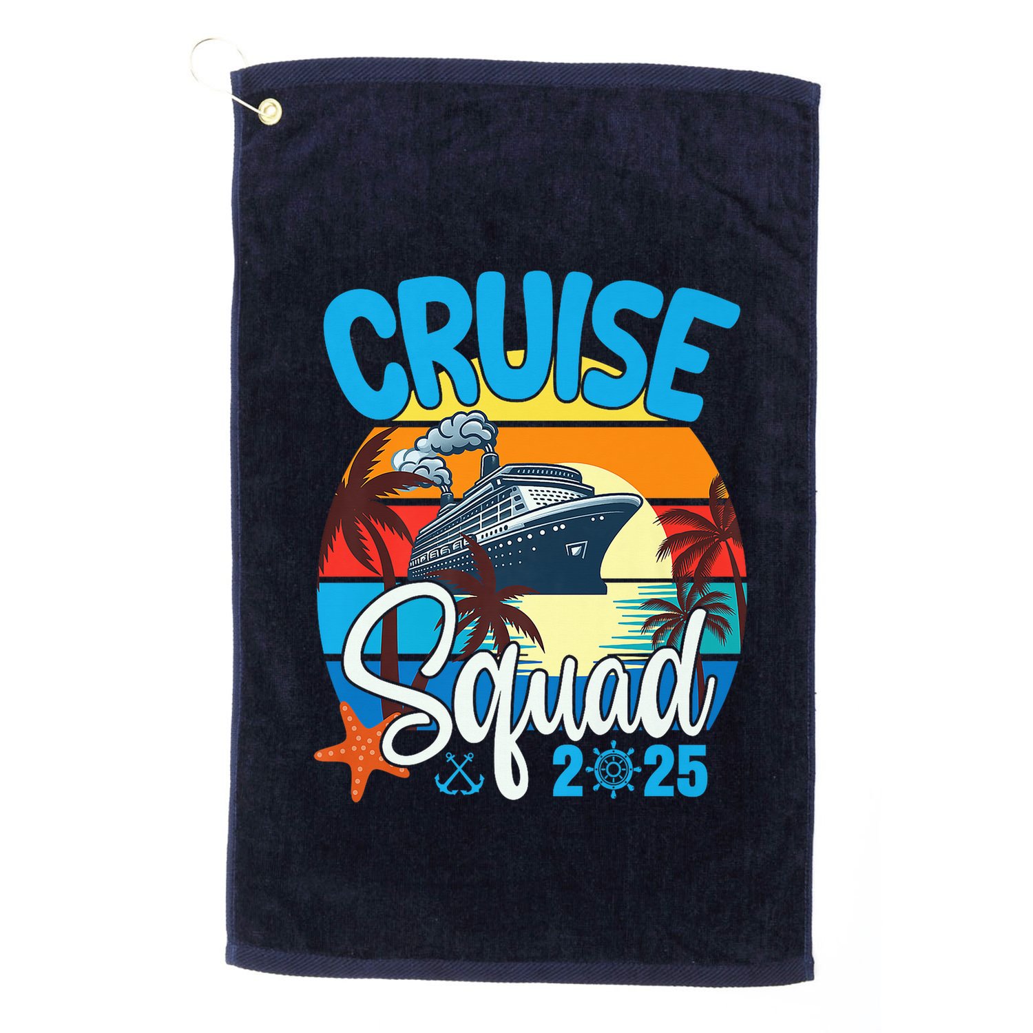 Cruise Squad 2025 Family Vacation Cruise Trip Group Summer Golf Towel