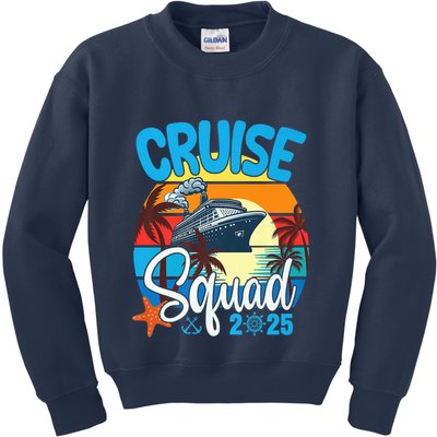 Cruise Squad 2025 Family Vacation Cruise Trip Group Summer Kids Sweatshirt