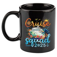Cruise Squad 2025 Family Vacation Trip Group Matching Cruise 11oz C Handle Ceramic Mug