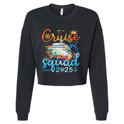 Cruise Squad 2025 Family Vacation Trip Group Matching Cruise Cropped Pullover Crew