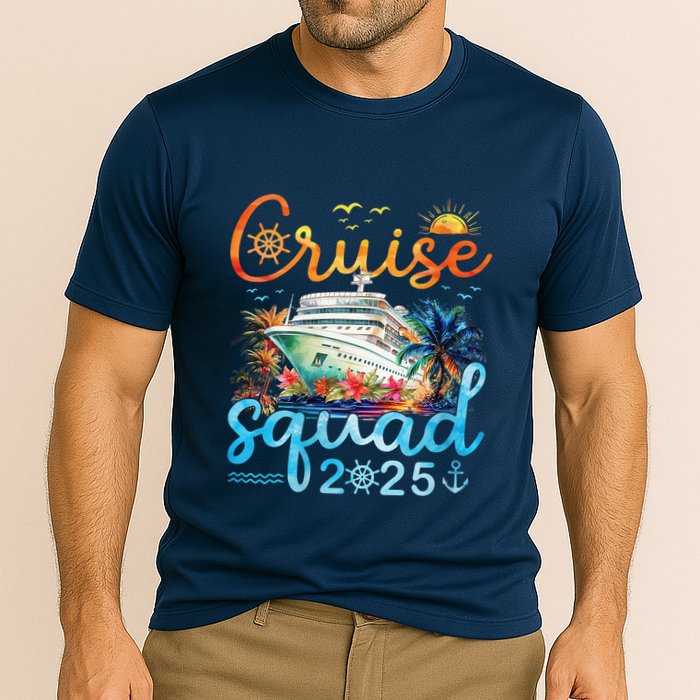 Cruise Squad 2025 Family Vacation Trip Group Matching Cruise Cooling Performance Crew T-Shirt
