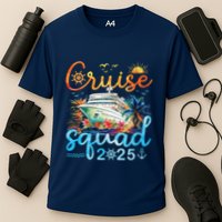Cruise Squad 2025 Family Vacation Trip Group Matching Cruise Cooling Performance Crew T-Shirt