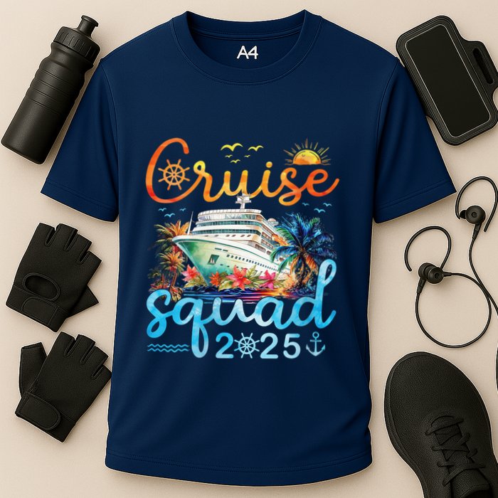 Cruise Squad 2025 Family Vacation Trip Group Matching Cruise Cooling Performance Crew T-Shirt