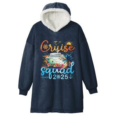 Cruise Squad 2025 Family Vacation Trip Group Matching Cruise Hooded Wearable Blanket