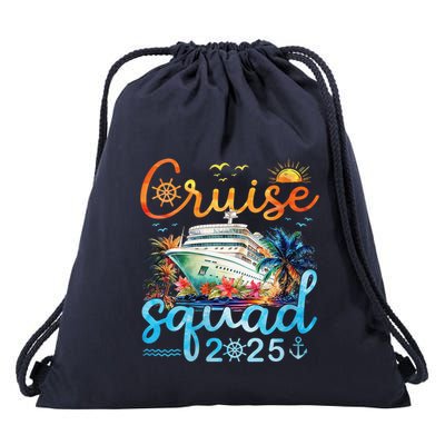 Cruise Squad 2025 Family Vacation Trip Group Matching Cruise Drawstring Bag