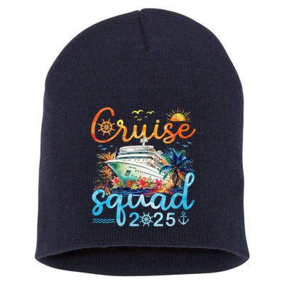 Cruise Squad 2025 Family Vacation Trip Group Matching Cruise Short Acrylic Beanie