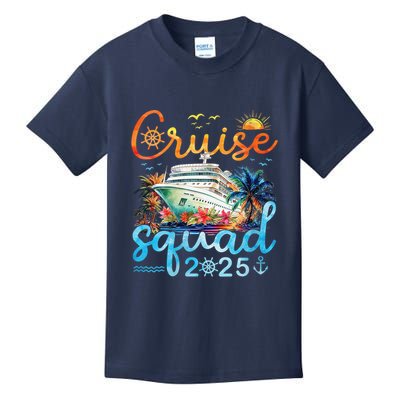 Cruise Squad 2025 Family Vacation Trip Group Matching Cruise Kids T-Shirt