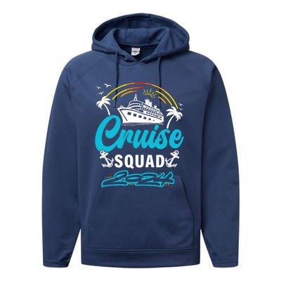 Cruise Squad 2024 Matching Family Vacation Performance Fleece Hoodie