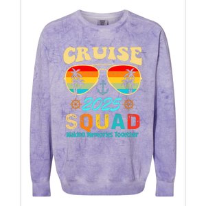 Cruise Squad 2025 Family Friends Vacation Cruising Ship Trip Colorblast Crewneck Sweatshirt