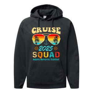 Cruise Squad 2025 Family Friends Vacation Cruising Ship Trip Performance Fleece Hoodie