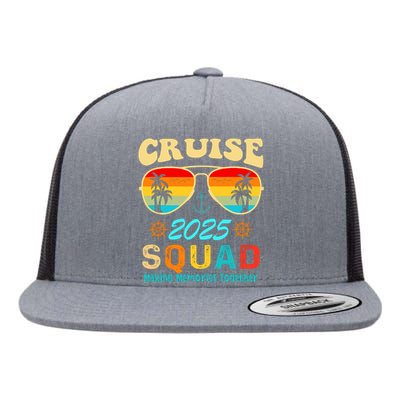 Cruise Squad 2025 Family Friends Vacation Cruising Ship Trip Flat Bill Trucker Hat