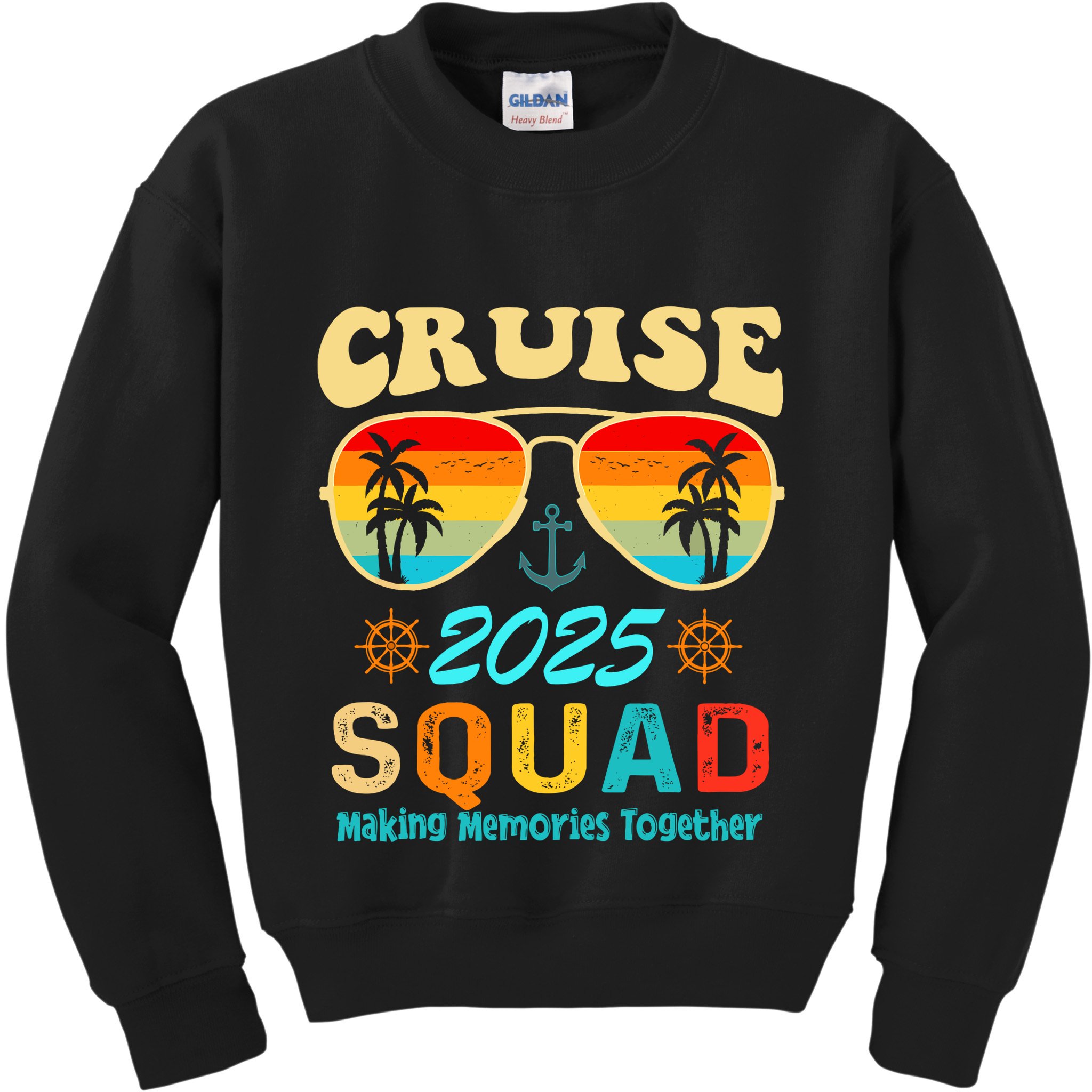 Cruise Squad 2025 Family Friends Vacation Cruising Ship Trip Kids Sweatshirt