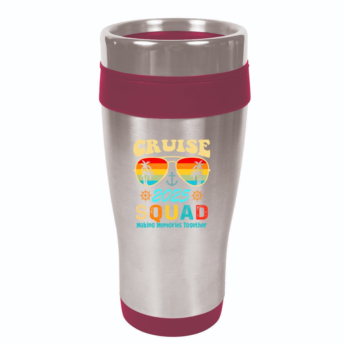 Cruise Squad 2025 Family Friends Vacation Cruising Ship Trip 16oz Travel Tumbler