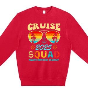 Cruise Squad 2025 Family Friends Vacation Cruising Ship Trip Premium Crewneck Sweatshirt