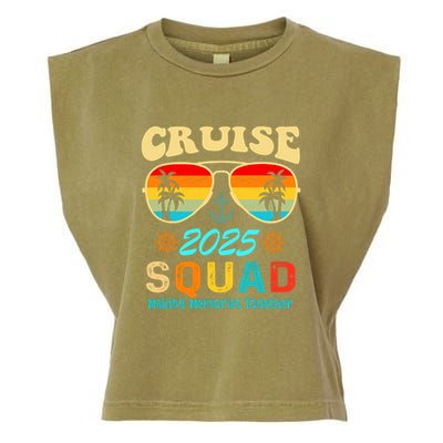 Cruise Squad 2025 Family Friends Vacation Cruising Ship Trip Garment-Dyed Women's Muscle Tee