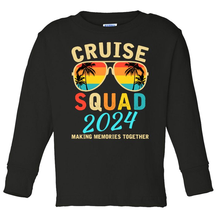 Cruise Squad 2024 Summer Vacation Matching Family Group Toddler Long Sleeve Shirt