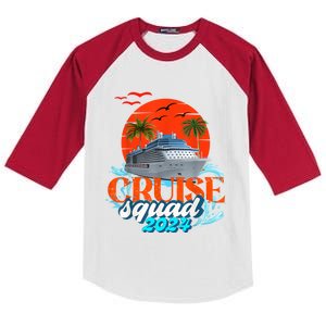 Cruise Squad 2024 Matching Family Group With Anchor Kids Colorblock Raglan Jersey