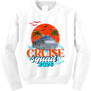 Cruise Squad 2024 Matching Family Group With Anchor Kids Sweatshirt