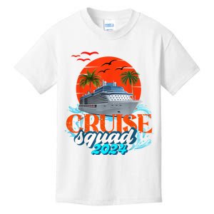 Cruise Squad 2024 Matching Family Group With Anchor Kids T-Shirt