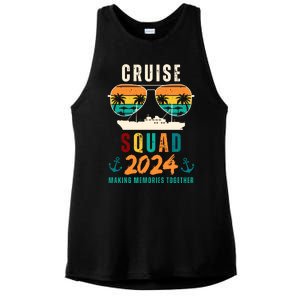 Cruise Squad 2024 Making Memories Together Family Vacation Ladies PosiCharge Tri-Blend Wicking Tank