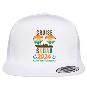 Cruise Squad 2024 Making Memories Together Family Vacation Flat Bill Trucker Hat