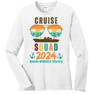 Cruise Squad 2024 Making Memories Together Family Vacation Ladies Long Sleeve Shirt