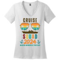 Cruise Squad 2024 Making Memories Together Family Vacation Women's V-Neck T-Shirt