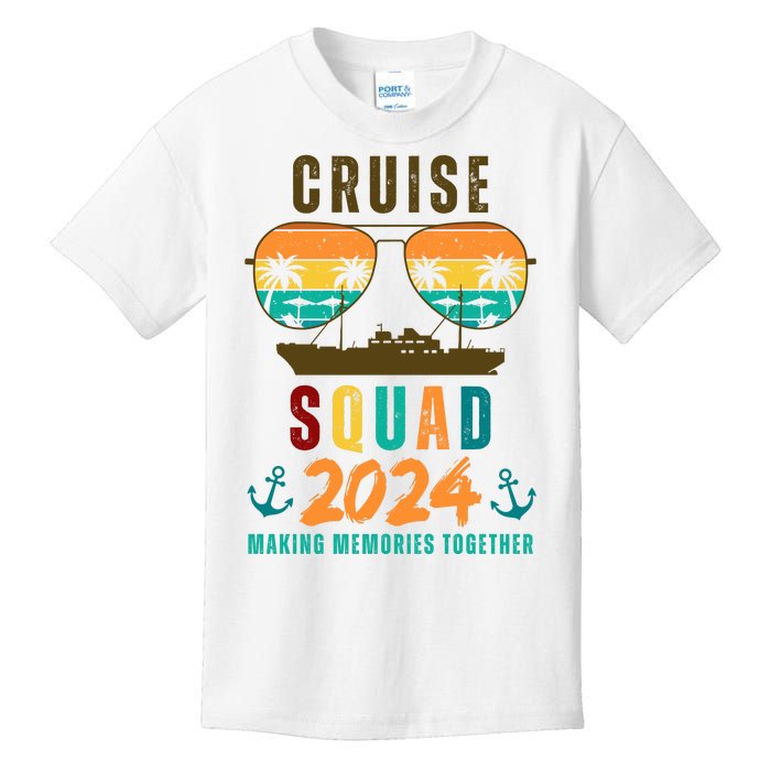 Cruise Squad 2024 Making Memories Together Family Vacation Kids T-Shirt