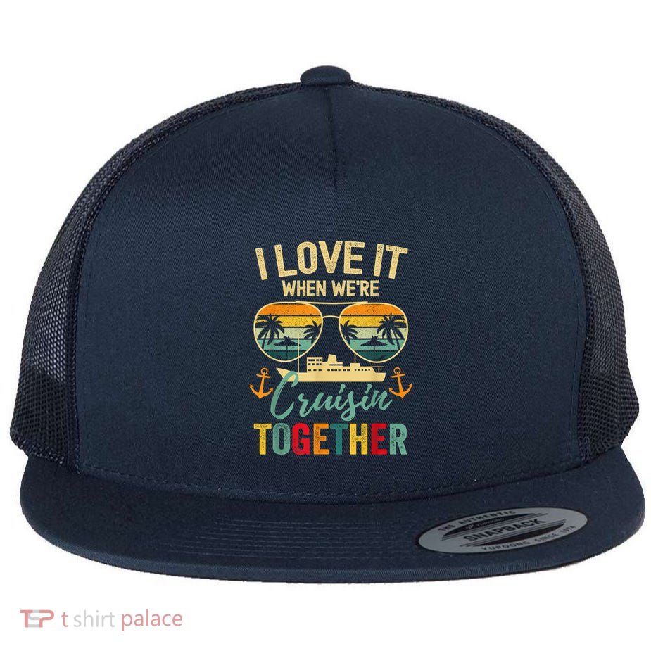 Cruise Squad 2025 Outfits Friends Family Couples Matching Flat Bill Trucker Hat