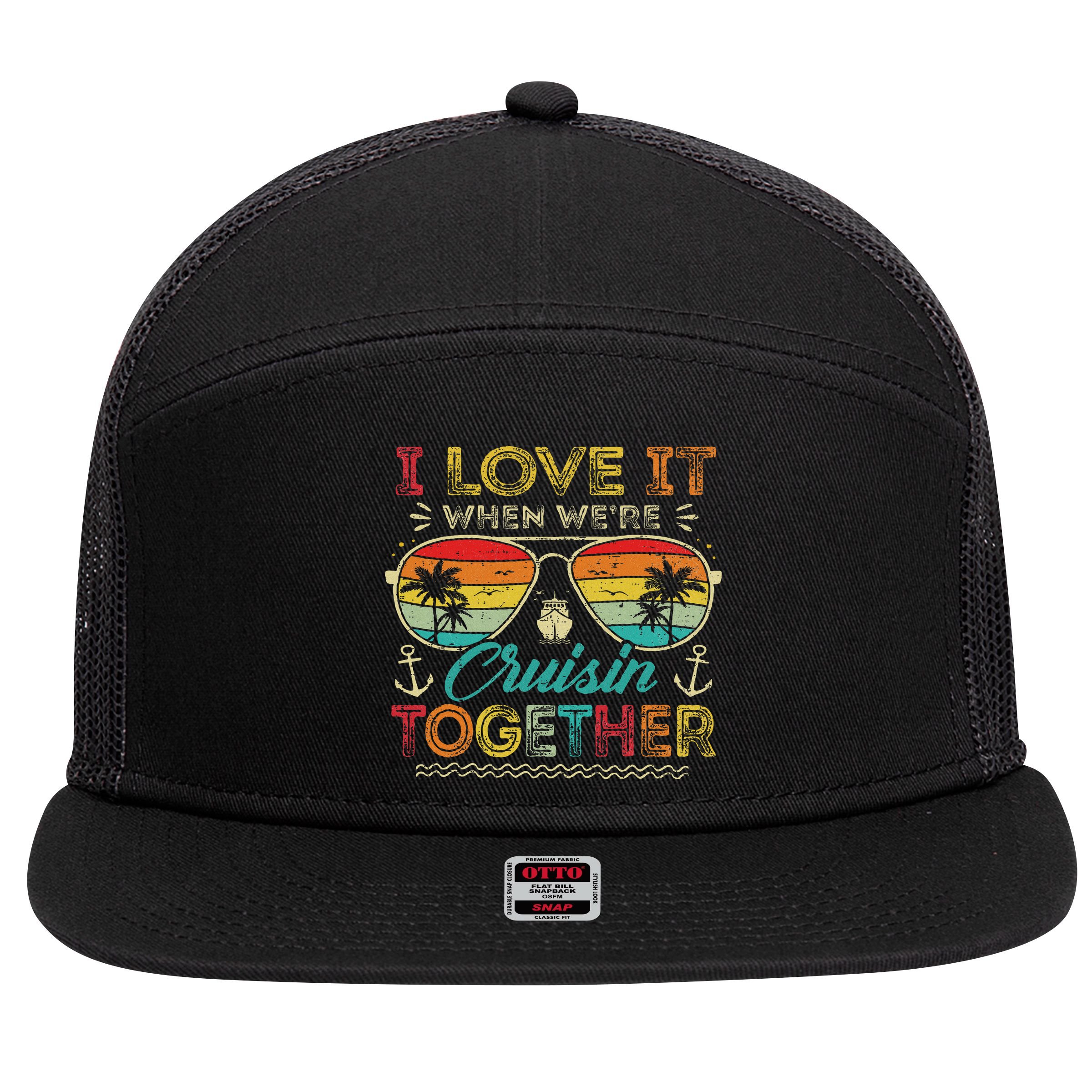 Cruise Squad 2025 Family Group Matching Summer Vacation 7 Panel Mesh Trucker Snapback Hat