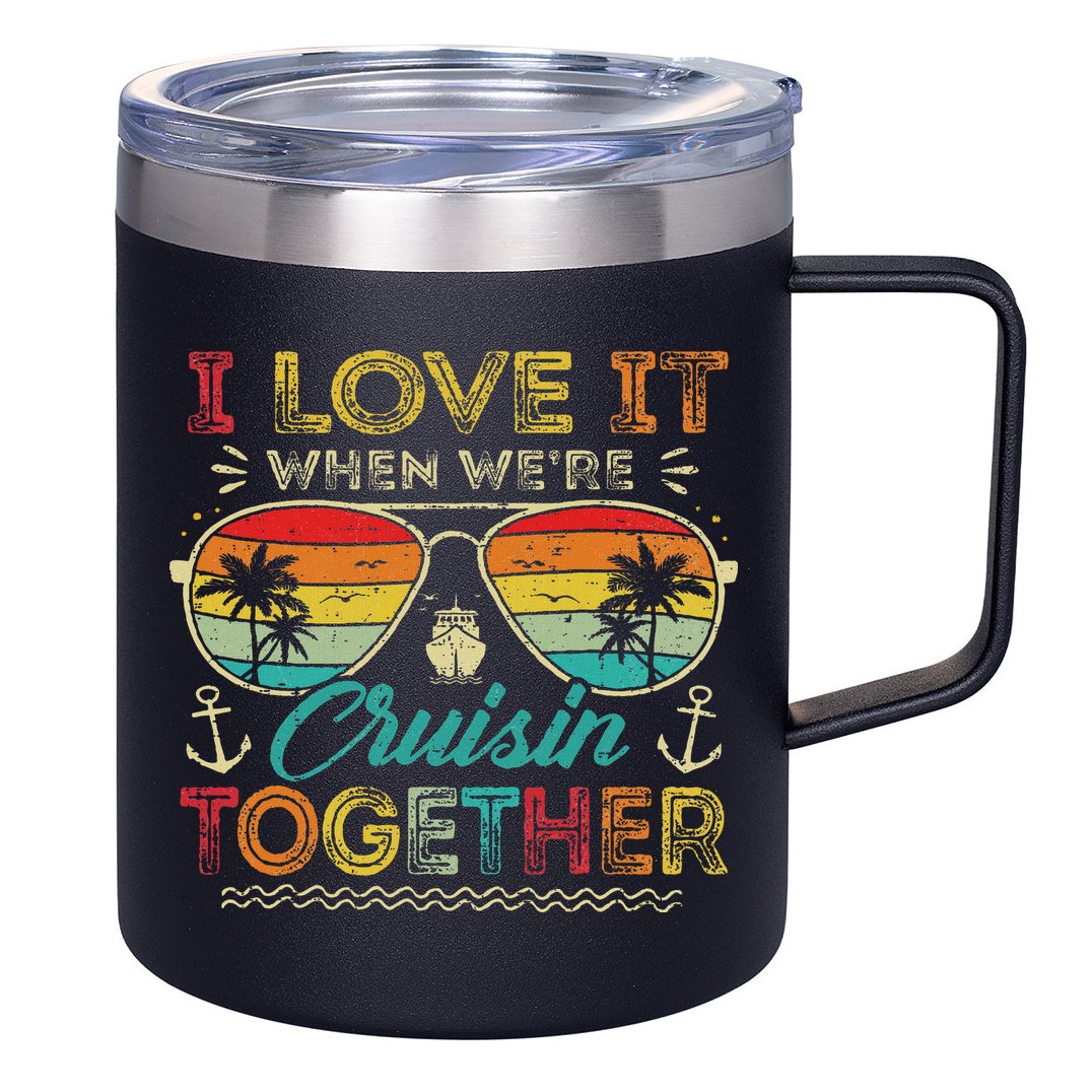 Cruise Squad 2025 Family Group Matching Summer Vacation 12oz Stainless Steel Coffee Mug