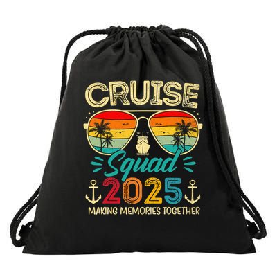 Cruise Squad 2025 Family Group Matching Summer Vacation Drawstring Bag