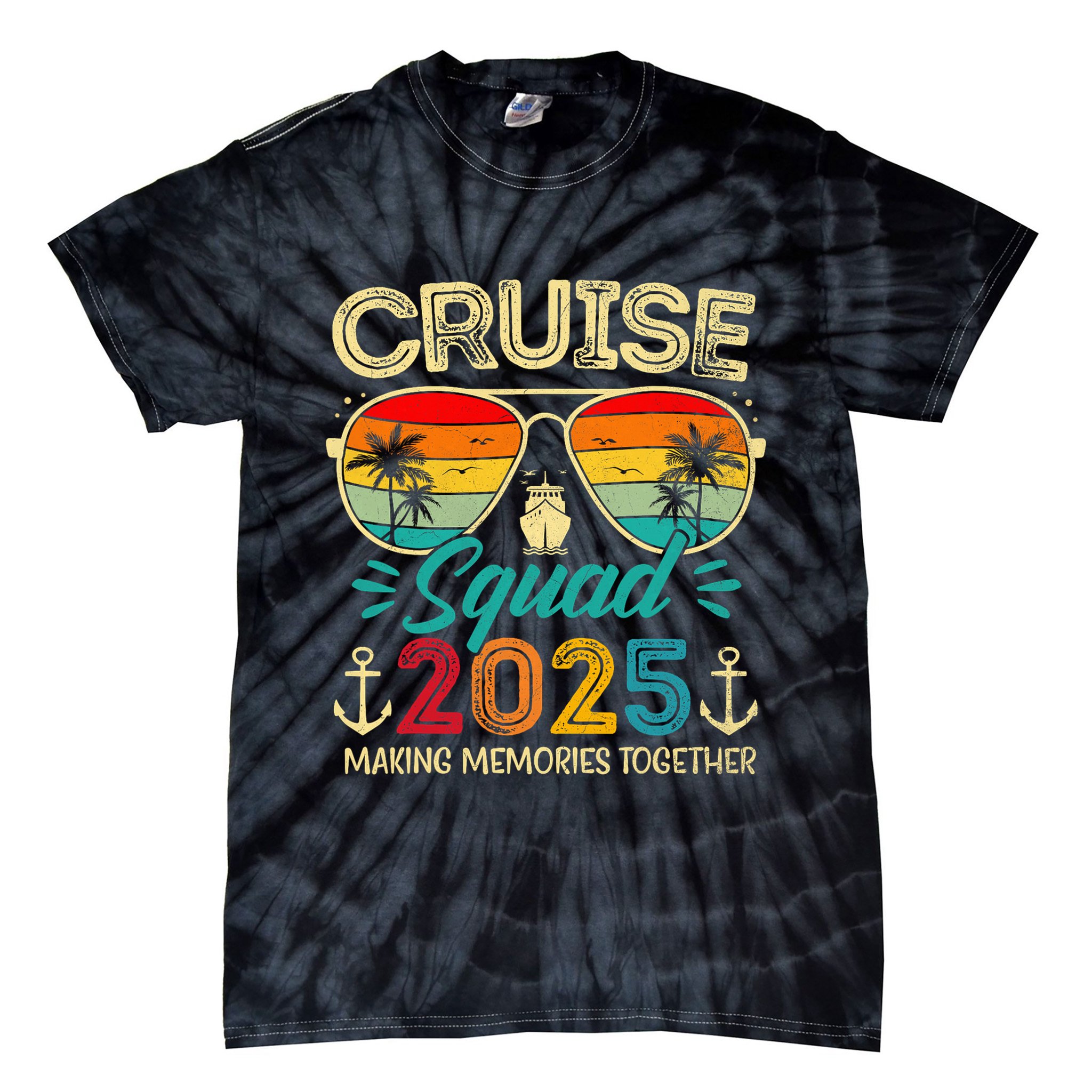 Cruise Squad 2025 Family Group Matching Summer Vacation Tie-Dye T-Shirt