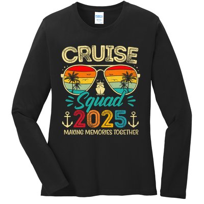 Cruise Squad 2025 Family Group Matching Summer Vacation Ladies Long Sleeve Shirt