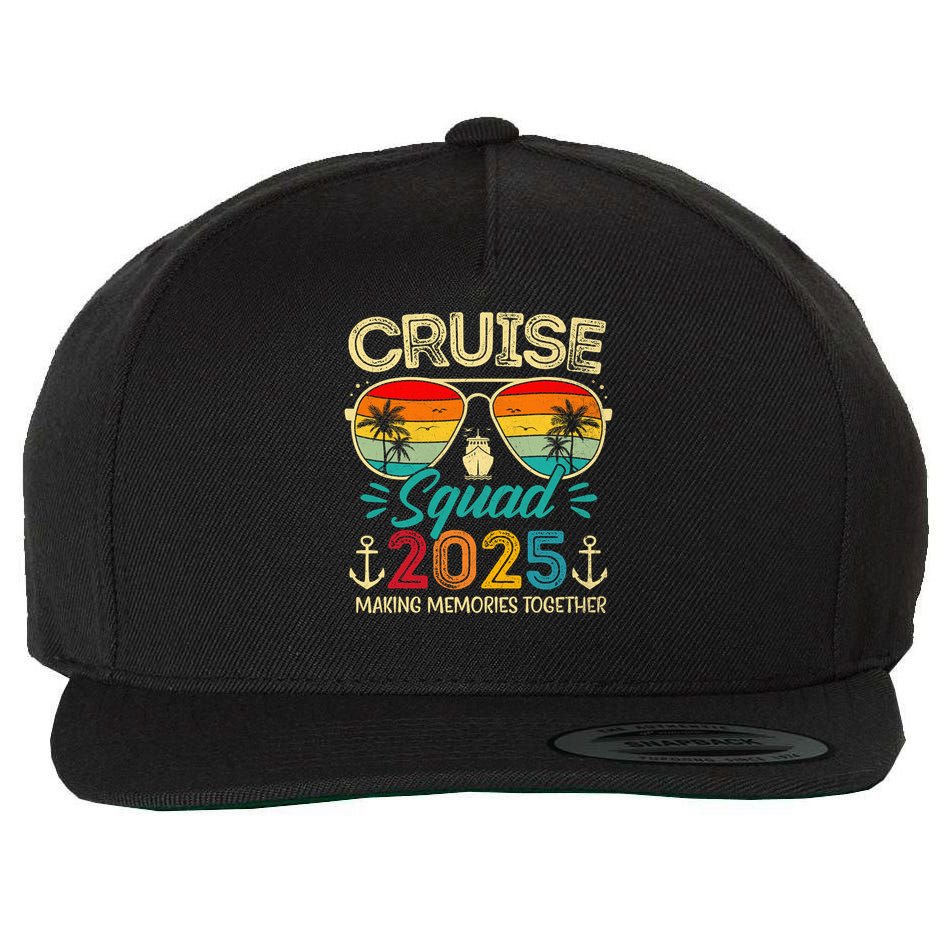 Cruise Squad 2025 Family Group Matching Summer Vacation Wool Snapback Cap