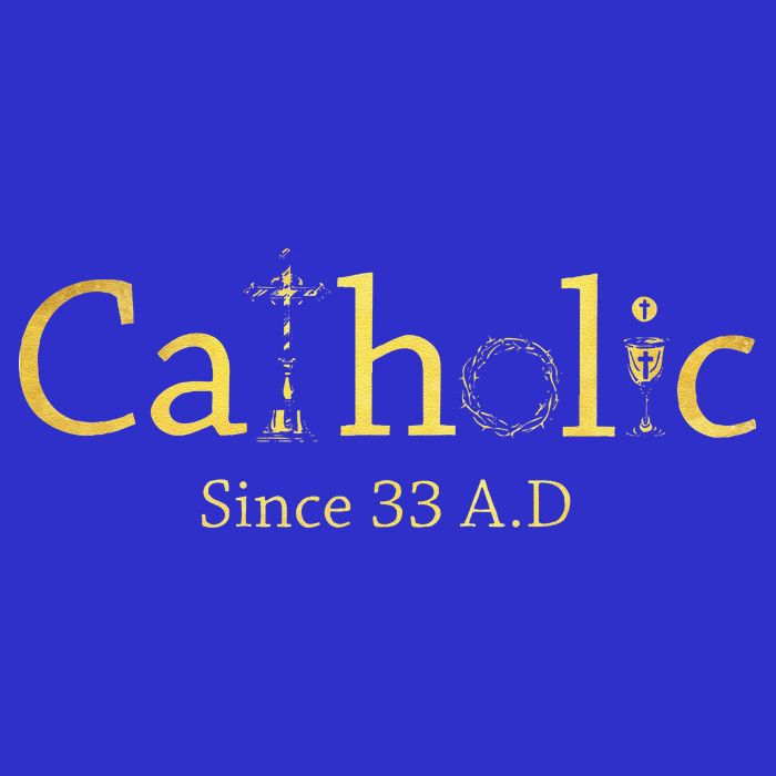 Catholic Since 33 AD Crucifix Jesus Eucharist Christianity Gift Tall T-Shirt