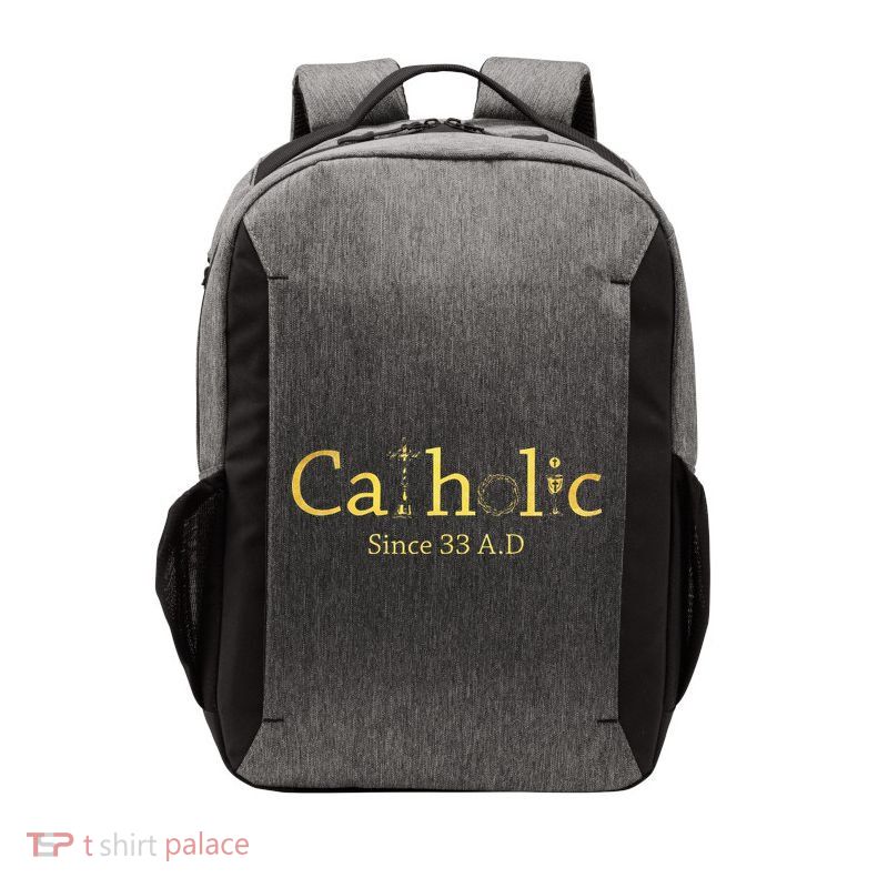 Catholic Since 33 AD Crucifix Jesus Eucharist Christianity Gift Vector Backpack