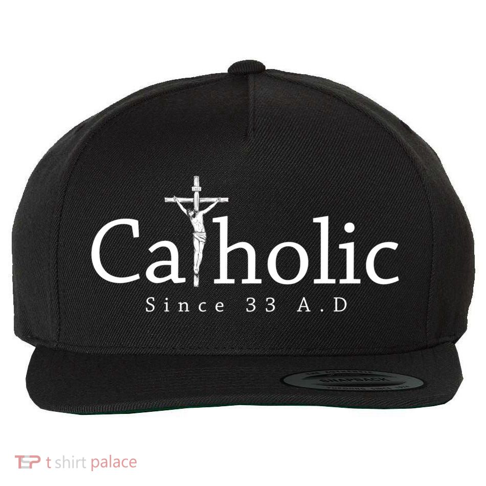 Catholic Since 33 Ad Crucifix Jesus Eucharist Christianity Gift Wool Snapback Cap
