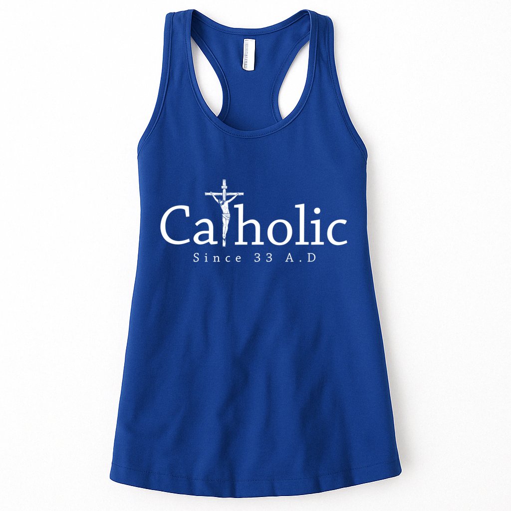Catholic Since 33 Ad Crucifix Jesus Eucharist Christianity Gift Womens Tank Top