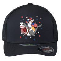 Corgi Shark 4th Of July Dog Mom Dad Puppy Lover Flexfit Unipanel Trucker Cap