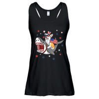 Corgi Shark 4th Of July Dog Mom Dad Puppy Lover Ladies Essential Flowy Tank