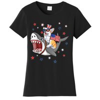 Corgi Shark 4th Of July Dog Mom Dad Puppy Lover Women's T-Shirt