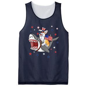 Corgi Shark 4th Of July Dog Mom Dad Puppy Lover Mesh Reversible Basketball Jersey Tank