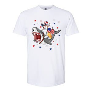 Corgi Shark 4th Of July Dog Mom Dad Puppy Lover Softstyle CVC T-Shirt