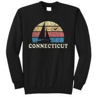 Connecticut Sailboat 70s Throwback Sunset Sweatshirt