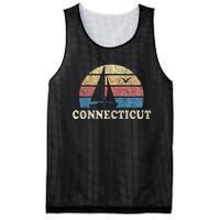 Connecticut Sailboat 70s Throwback Sunset Mesh Reversible Basketball Jersey Tank